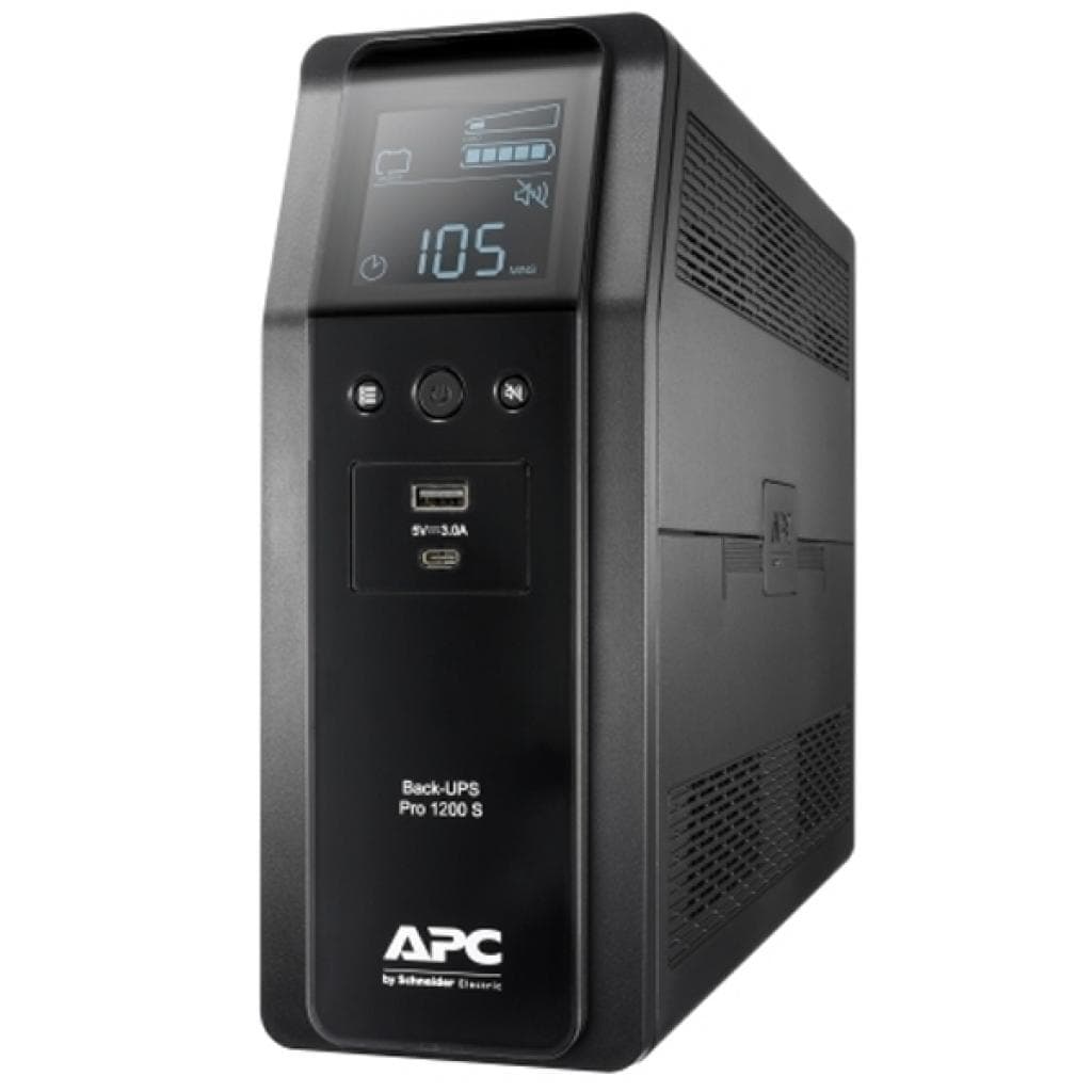 Джерело безперебійного живлення ДБЖ APC Back UPS Pro S 1200VA/720W LCD USB 6+2 C13 Black (BR1200SI)