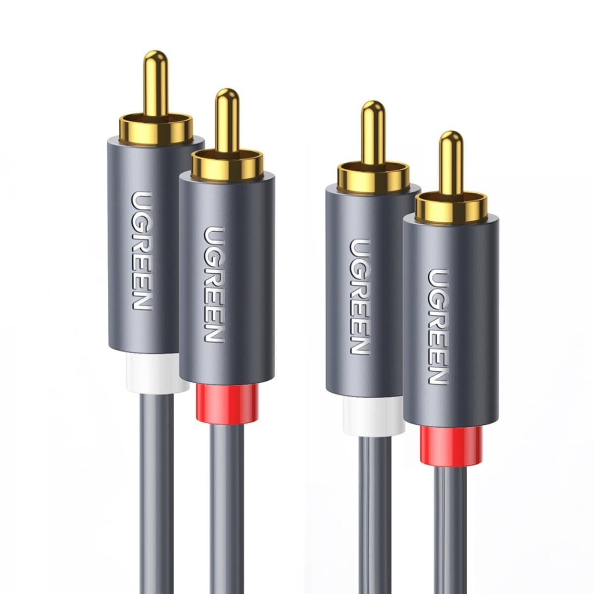 Аудиокабель UGREEN AV104 2xRCA Male to 2xRCA Male Cable 5m Black (UGR-10520)