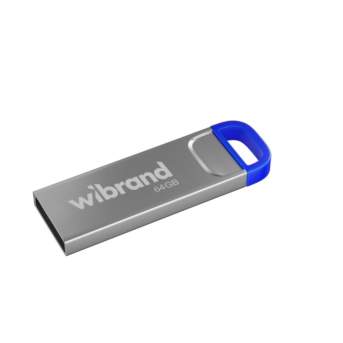 Флеш память флешка Wibrand Falcon 64Gb USB 2.0 Silver-Blue (WI2.0/FA64U7U)