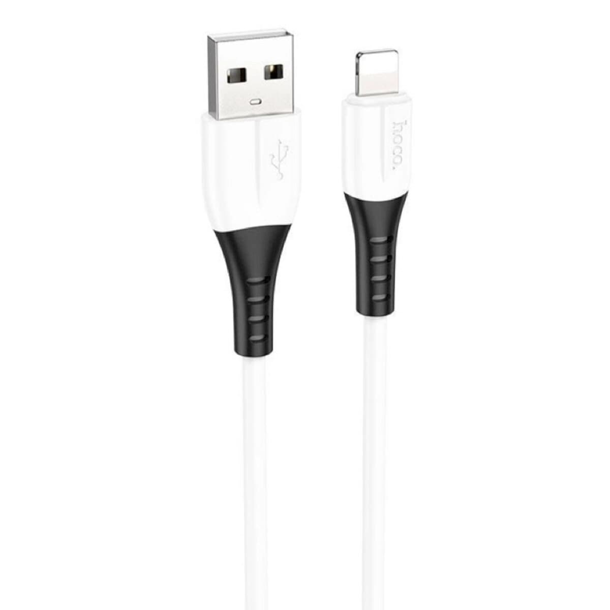 Кабель HOCO X82 USB to Lightning 2.4A 1m silicone connectors White