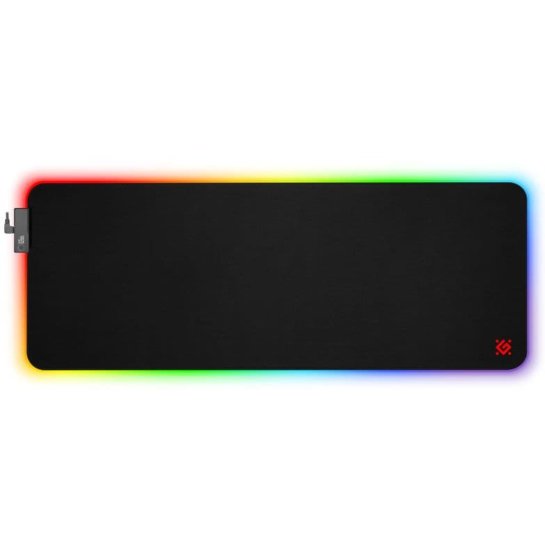 Ігрова поверхня килимок для мишки Defender Ultra Light RGB 900x350x4mm з підсвічуванням Black (50566)