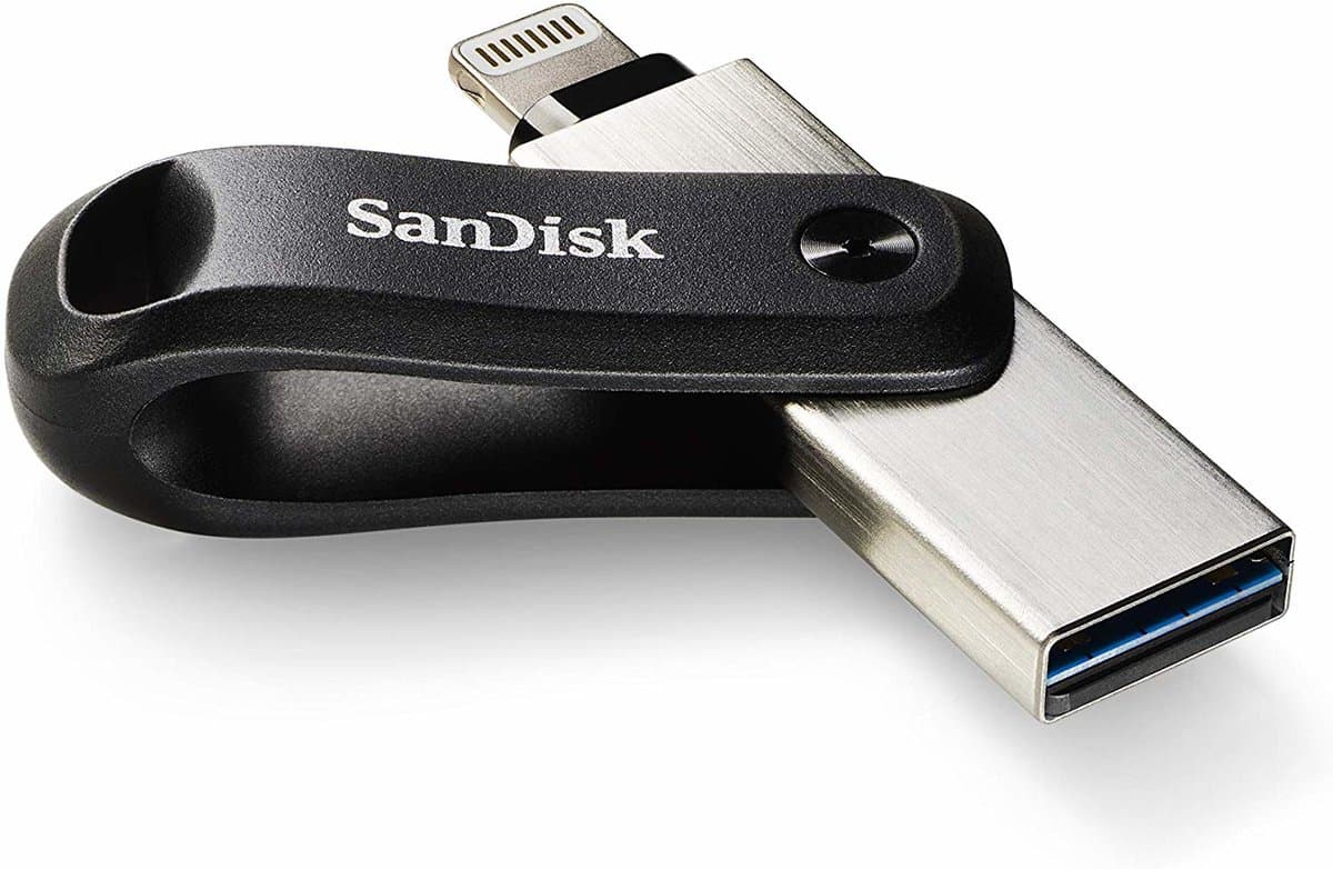 Флеш пам'ять флешка SanDisk iXpand Go 256Gb USB 3.0 Lightning Apple Black-Silver (SDIX60N-256G-GN6NE)