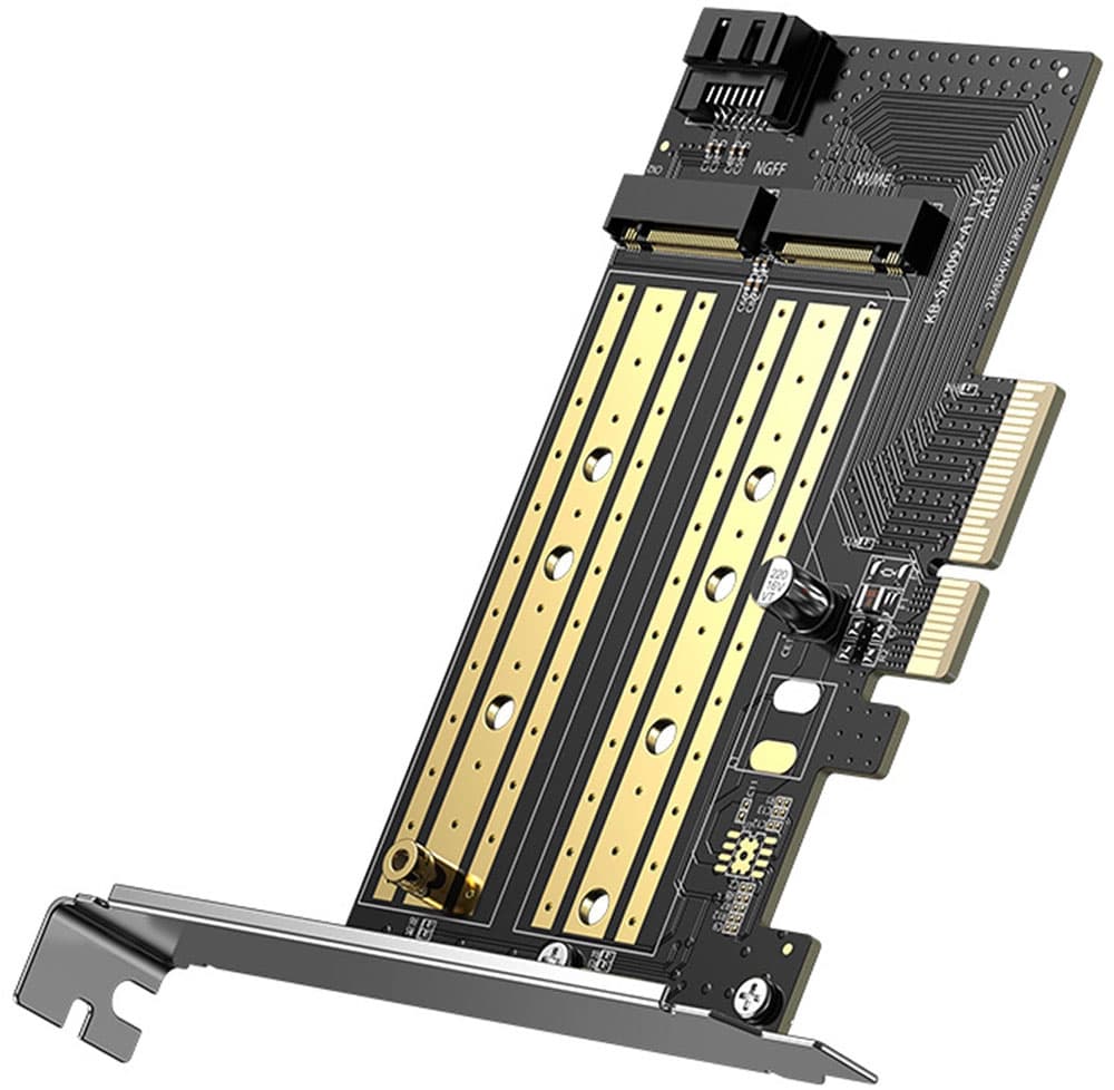PCI-E 3.0 контроллер для SSD Ugreen CM302 M.2 NVMe + M.2 NGFF (70504)