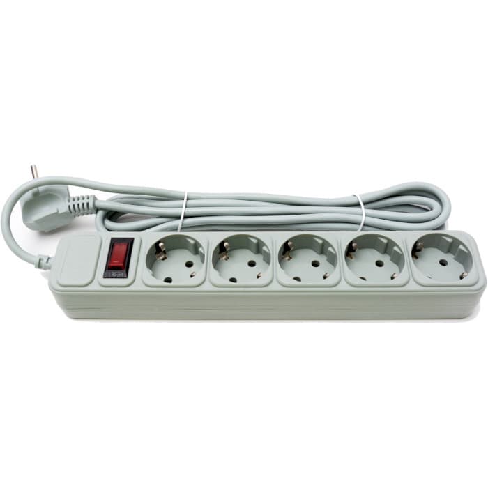 Мережевий фільтр подовжувач Power filtr 3.0м ProLogix PRS-050P5-30G 5 розеток Grey