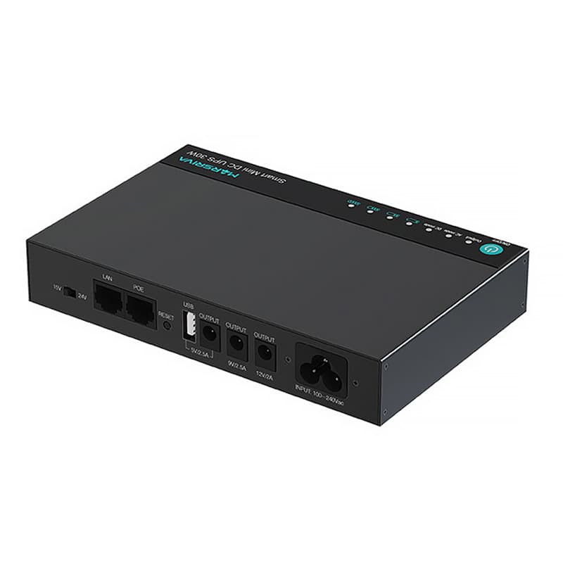 Джерело безперебійного живлення для роутерів Marsriva KP5 DC UPS 3xDC+USB+PoE OUT 5V/9V/12V 30W 8800Ah 32.5Wh Li-Ion Black