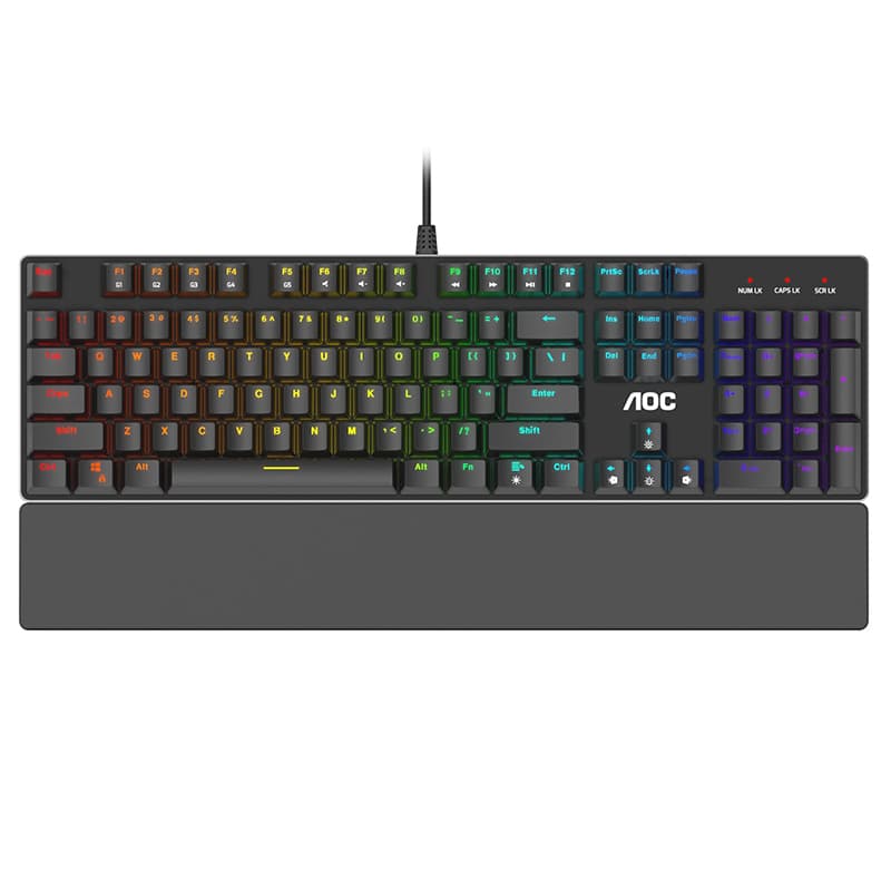 Провідна ігрова клавіатура AOC GK500 Gaming RGB USB механічна Black (GK500DR2R)