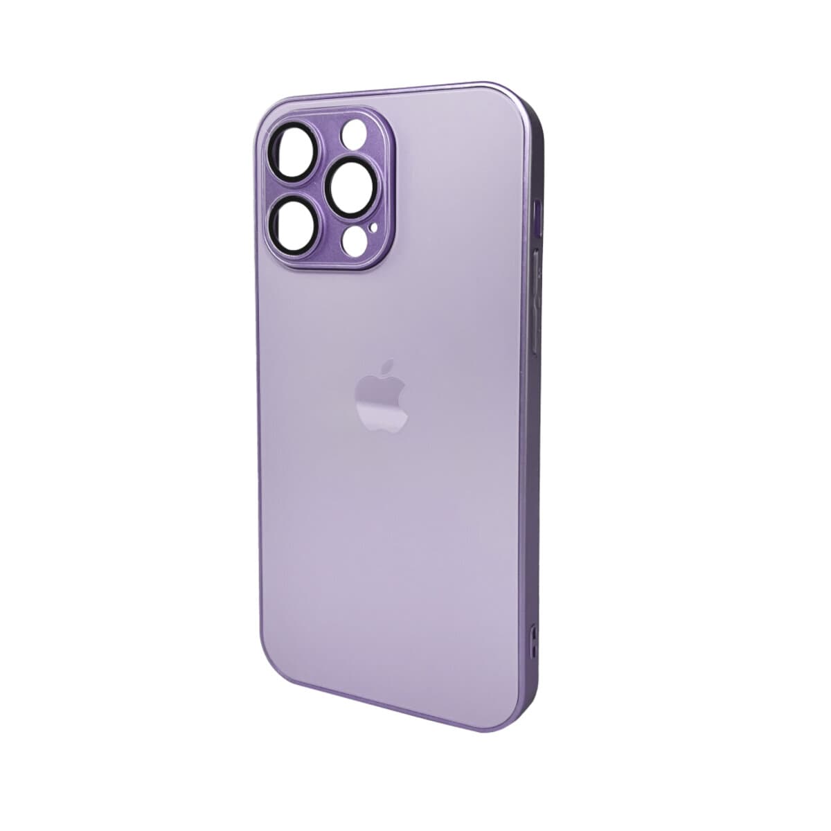 Защитный чехол-накладка AG Glass Matt Frame Color Logo for Apple iPhone 15 Pro Max Light Purple (AGMattFrameiP15PMLPurple)