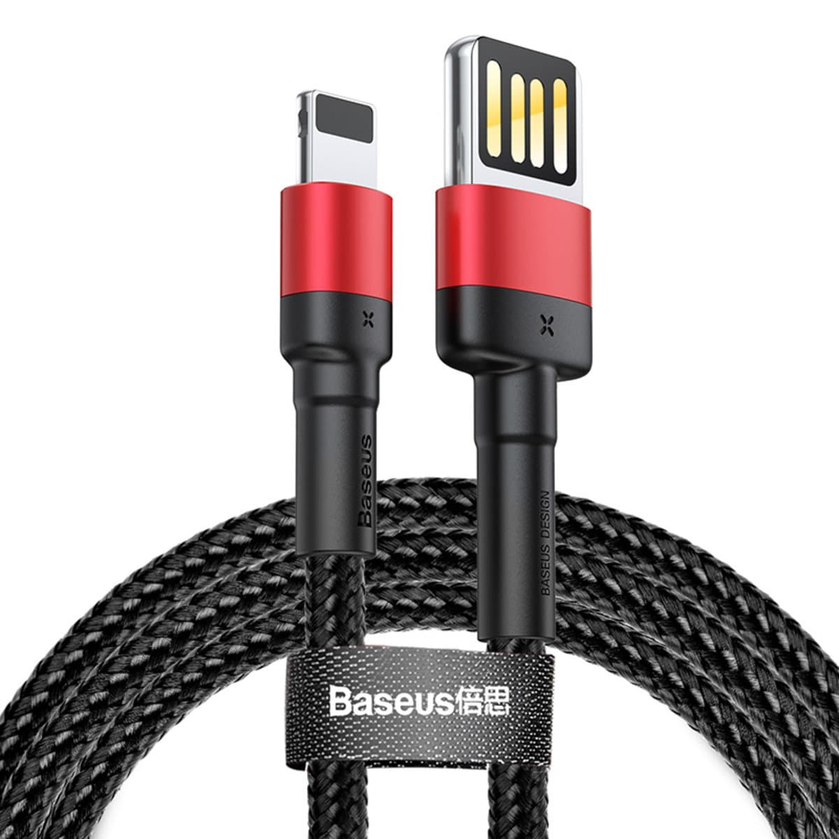 Кабель Baseus Cafule Cable Special Edition USB to Lightning 1m 2.4A Black-Red (CALKLF-G91)
