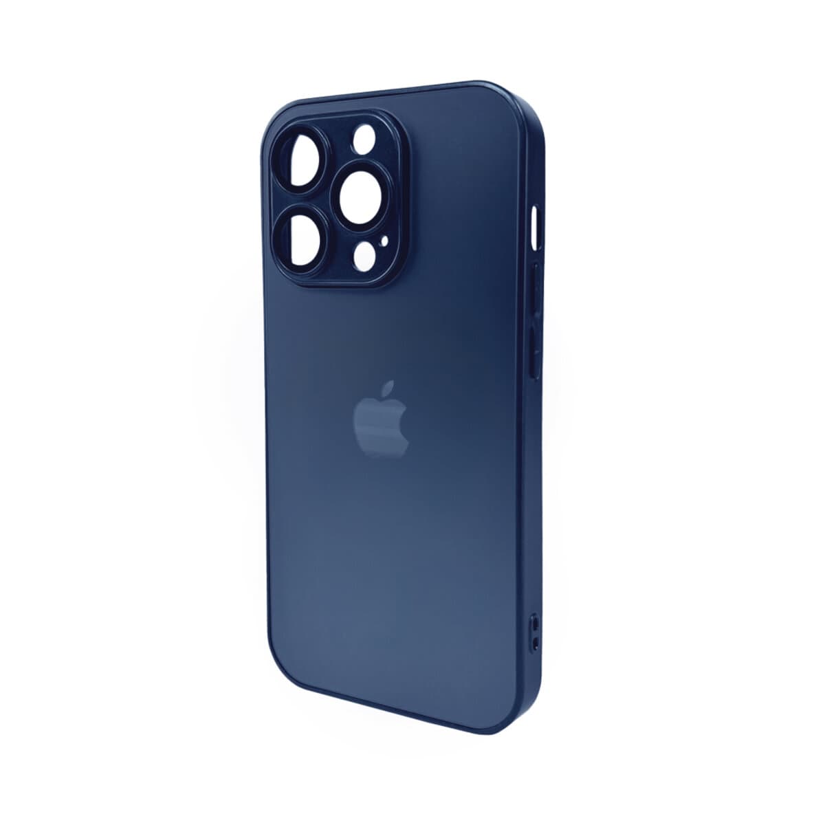 Захисний чохол-накладка AG Glass Matt Frame Color Logo для Apple iPhone 14 Pro Navy Blue (AGMattFrameiP14PBlue)