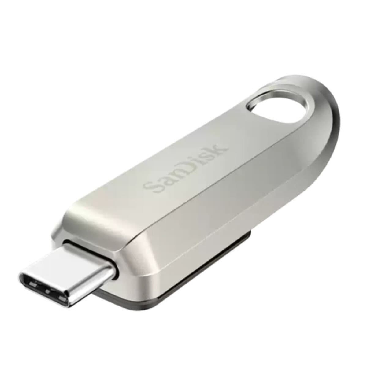 Флеш пам'ять флешка Flash SanDisk Ultra Luxe Type-C 256Gb USB 3.2 Gen1 400Mb/s Silver (SDCZ75-256G-G46)