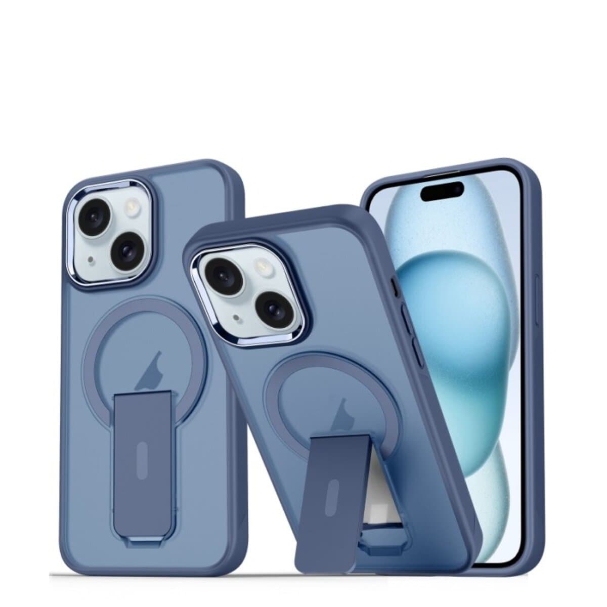 Защитный чехол-накладка Cosmic Magnetic Stand для Apple iPhone 15 Blue (MagStand15Blue)