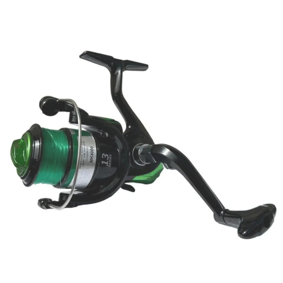 Рибальська безінерційна котушка з жилкою YUMOSHI MK3000 Green-Black (GL7054)