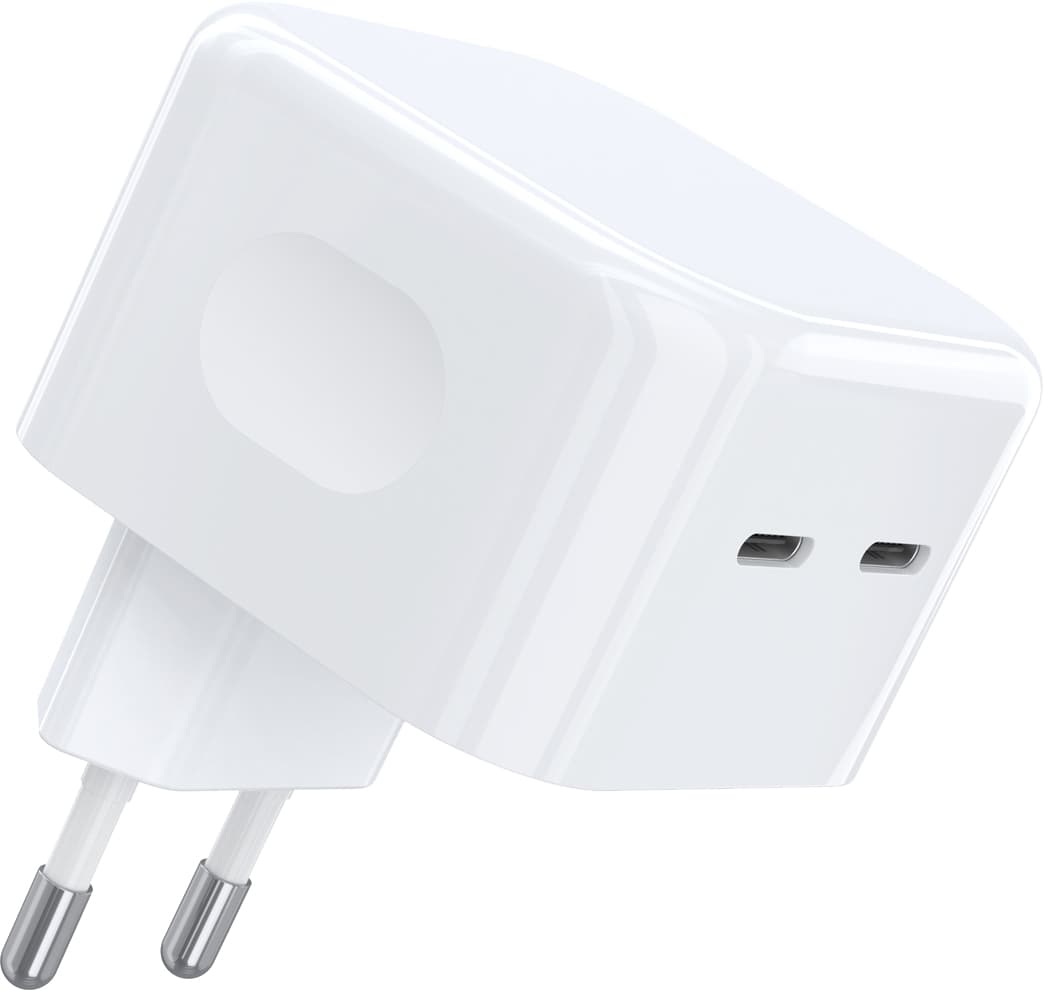 Зарядное устройство адаптер Choetech Q5008 2хUSB-C 35W PD QC3.0 White (Q5008-EU-WH)
