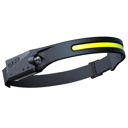 Налобний ліхтар акумуляторний 2в1 Type-C 10Вт XPE COB 350лм 1200mAh Black (537192)