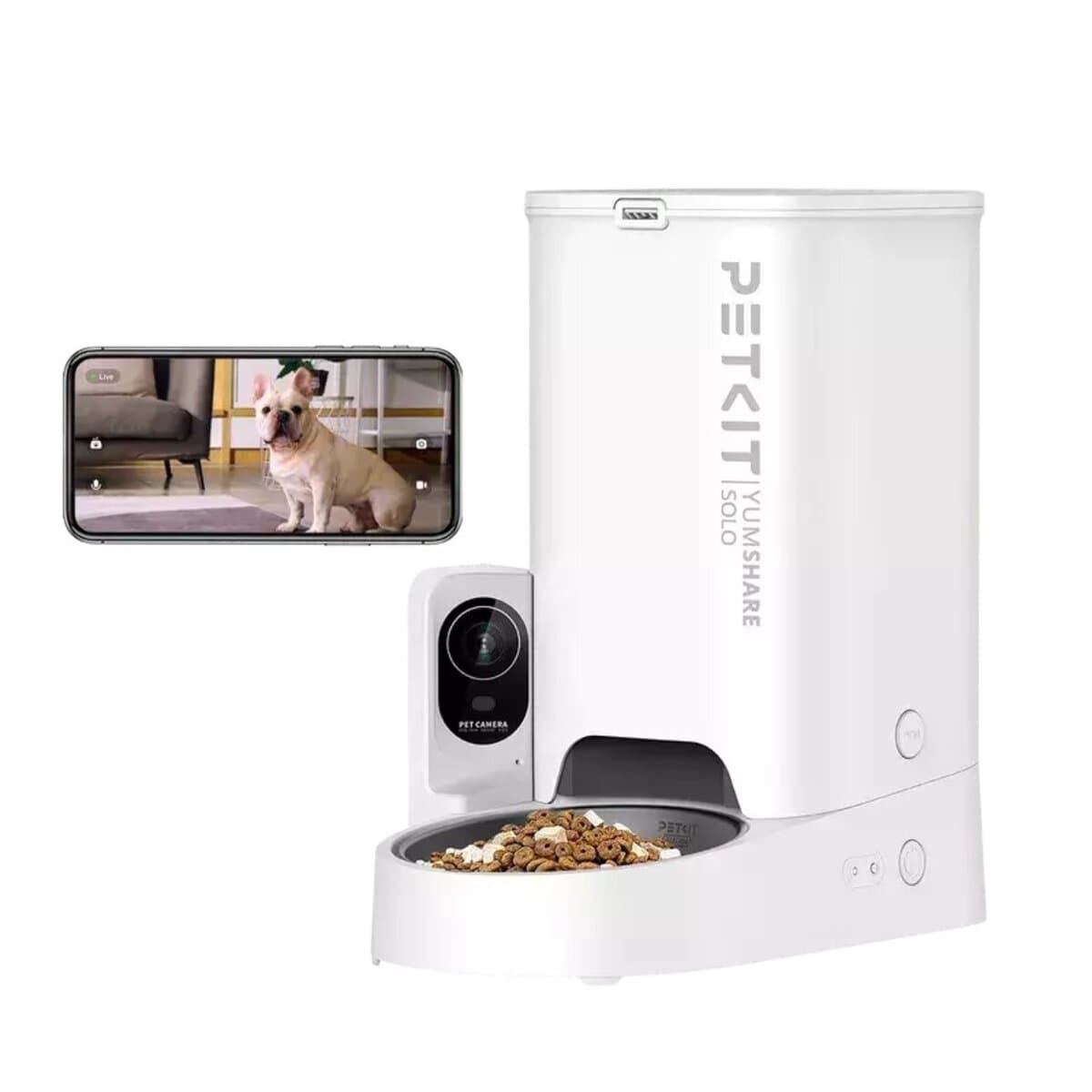 Розумна годівниця для котів собак PETKIT Yumshare Solo з камерою Smart Pet Feeder 3л White (P571)