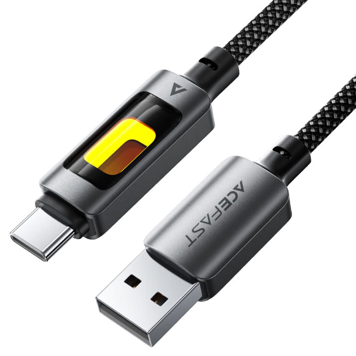 Кабель ACEFAST C21-04 USB to Type-C fantasy color series braided cable 3A 1.2m Black