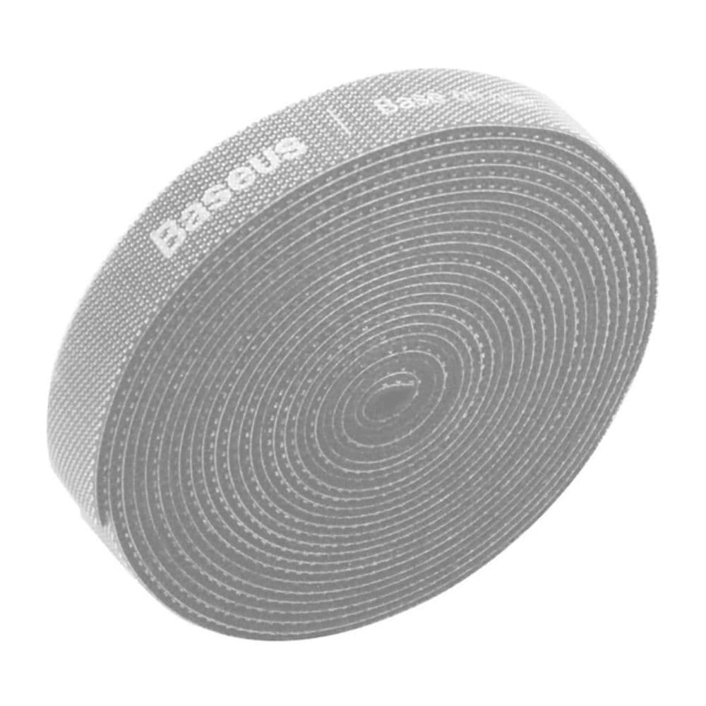 Органайзер для кабелів на липучці Baseus Colourful Circle Velcro strap 3m Grey (ACMGT-F0G)