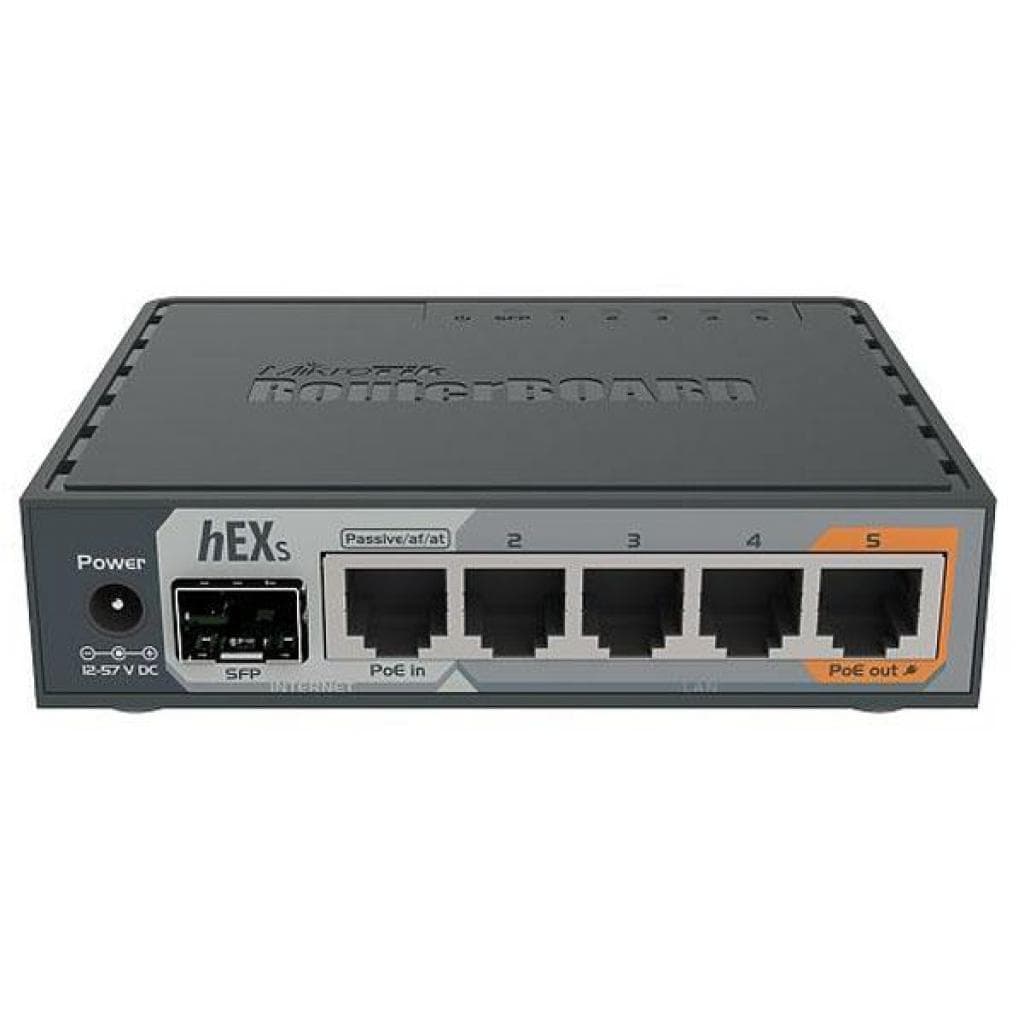 Маршрутизатор Mikrotik hEX S RB760IGS with Dual Core 880MHz MHz CPU 256MB RAM 5 Gigabit LAN ports Black