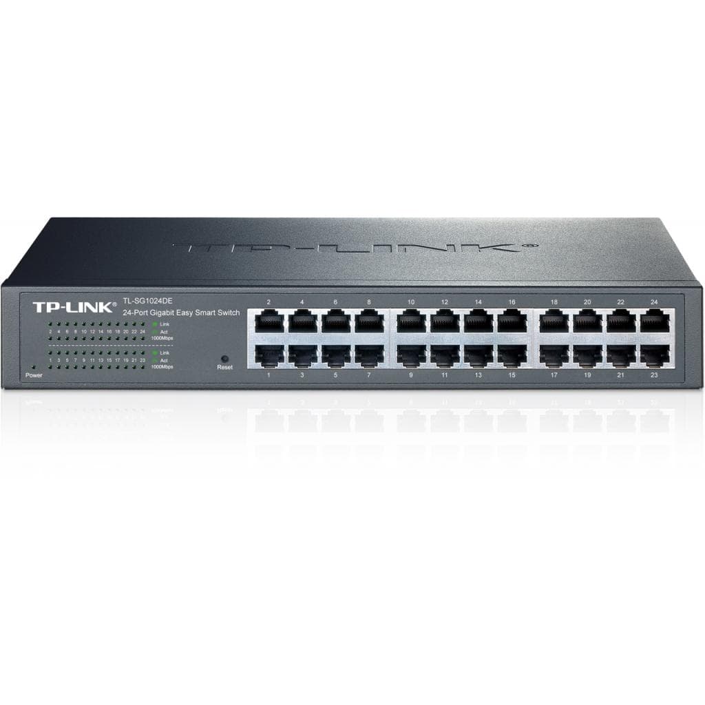 Комутатор TP-Link TL-SG1024DE 24 портовий x RJ-45 10/100/100 19" Метал Black