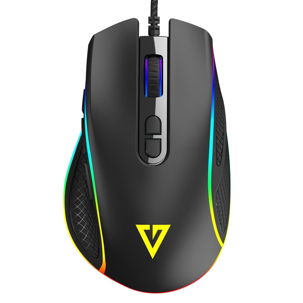 Проводная игровая мышка Modecom Veles Volcano 12800dpi 8кн RGB Black (M-MC-VELES-100)