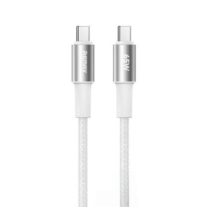 Кабель REMAX CB25/CB23 WindSpeed 1.2m 65W Series Fast charging aluminum alloy braided data cable Type-C to Type-C White
