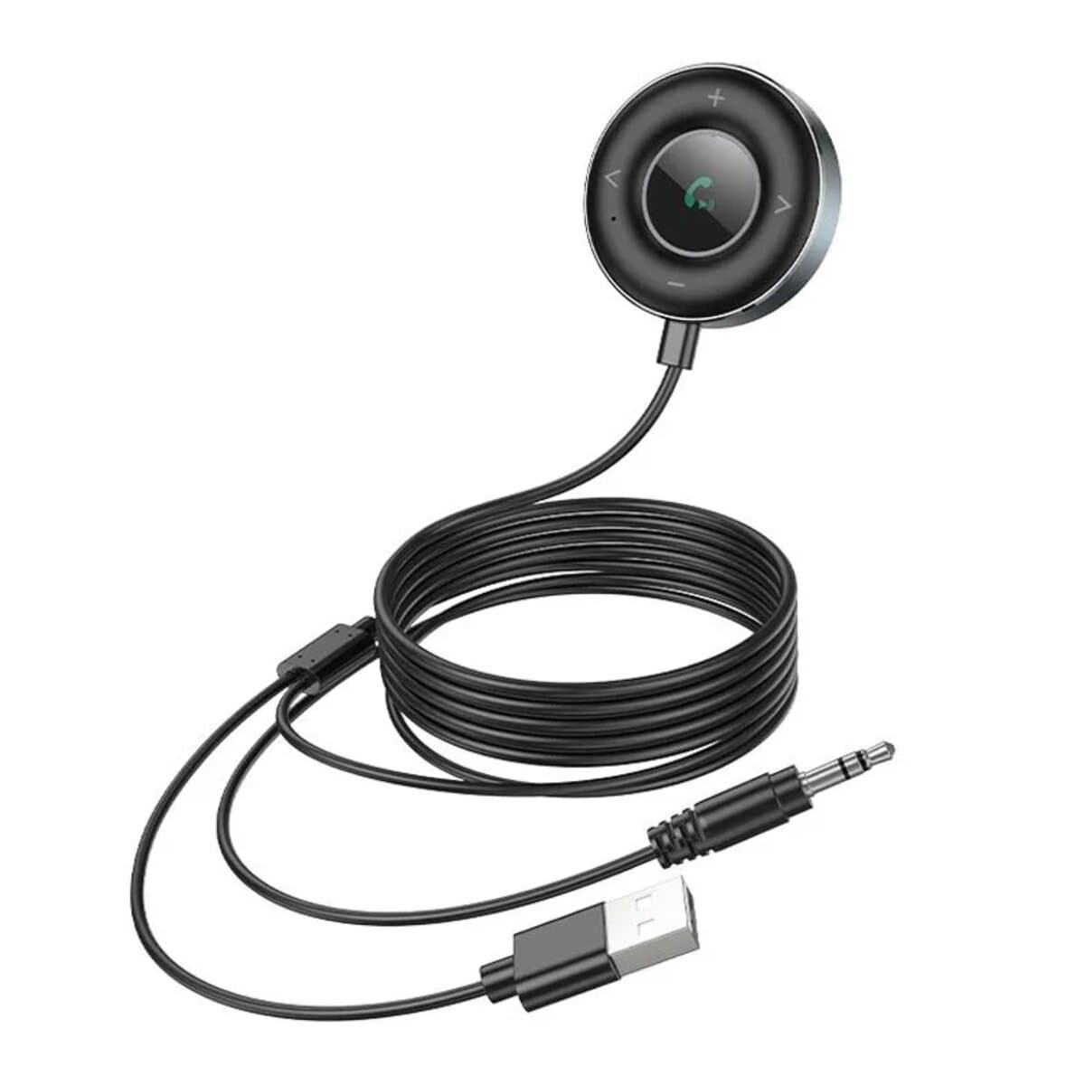 Bluetooth-ресивер BOROFONE BC58 Gamble car AUX BT receiver with cable Metal Grey