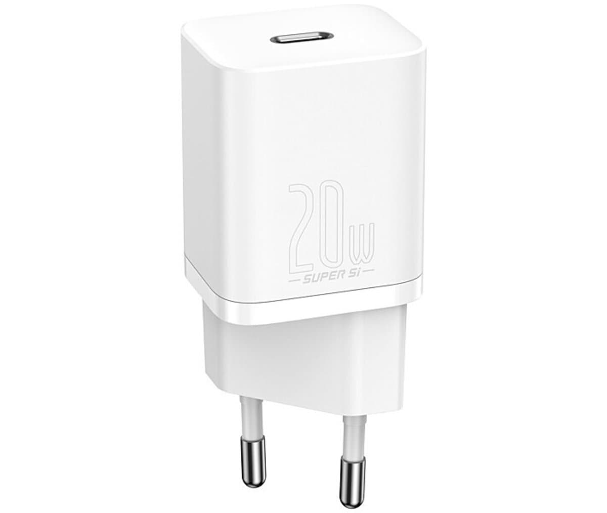 Зарядний пристрій Baseus Super Si Quick Charger 1xType-C 20W 3.1A EU White (CCSUP-B02)