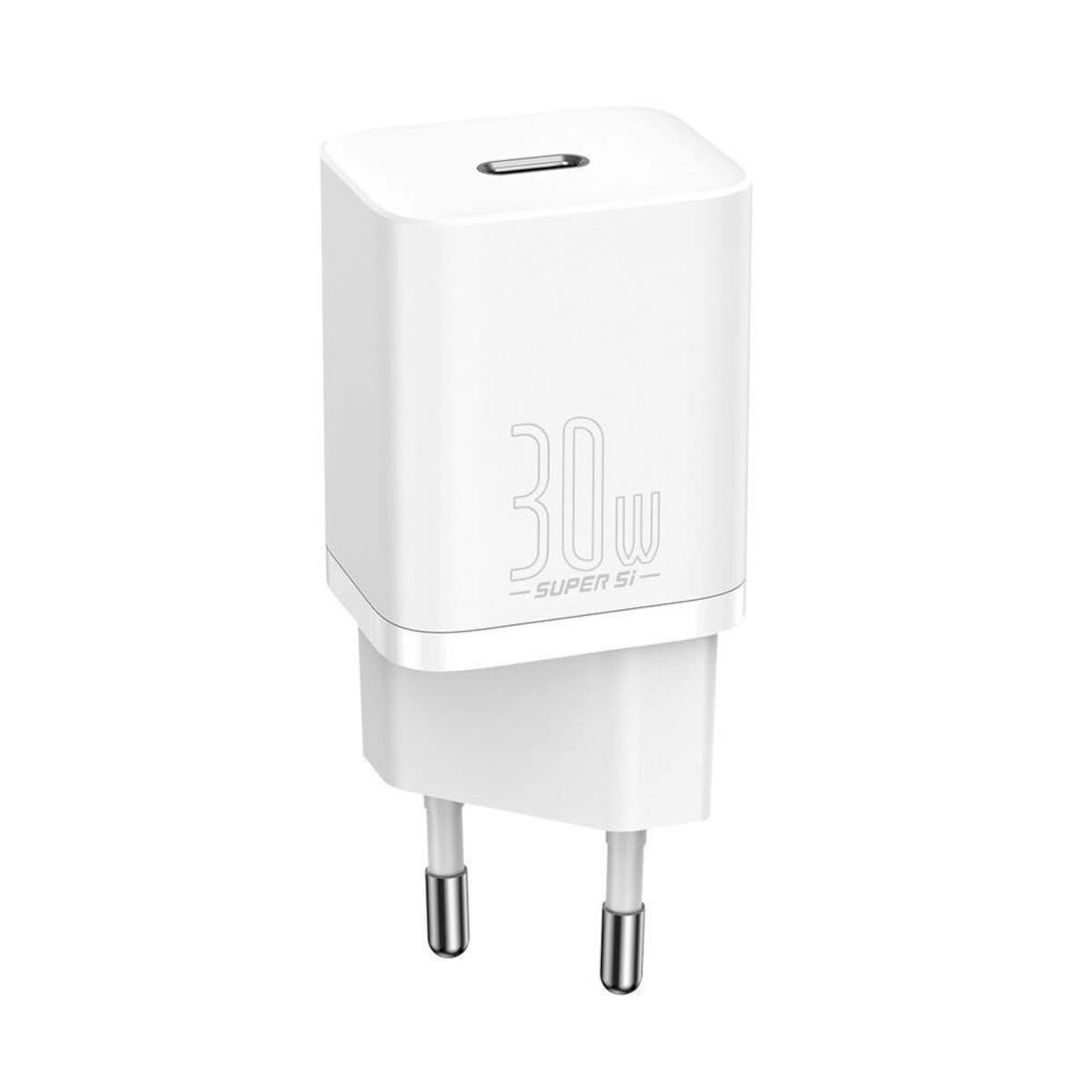 Зарядное устройство Baseus Super Si quick charger 1xType-C 30W EU 3A White (CCSUP-J02)