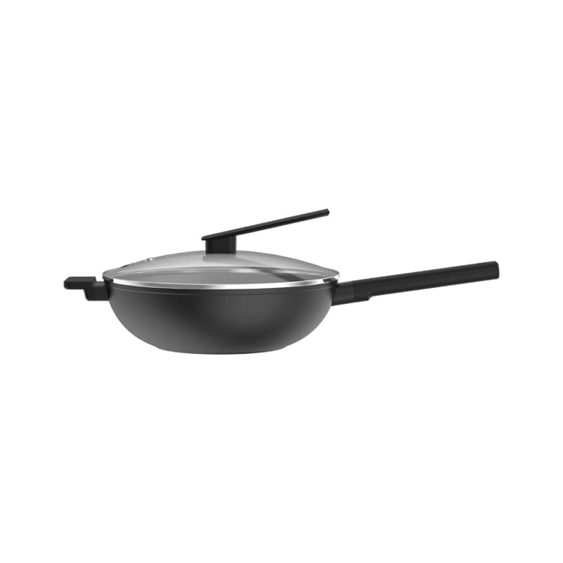 Антипригарна сковорода ZHIWUZHU cooking no-stick Wok custom 3.6л Black (MJCG0130)