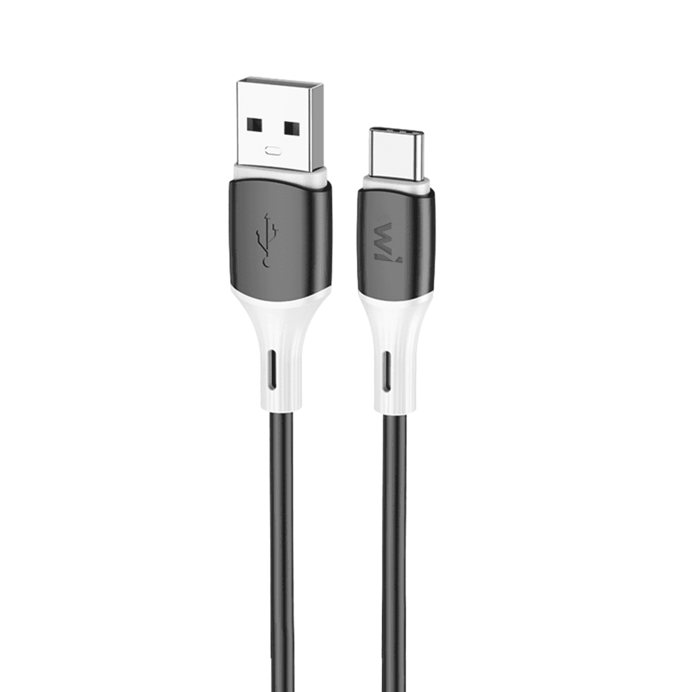Кабель Wibrand Mamba USB to Type-C silicone charging data cable 1m 3A Black (WI.DC/MA1B-UC)