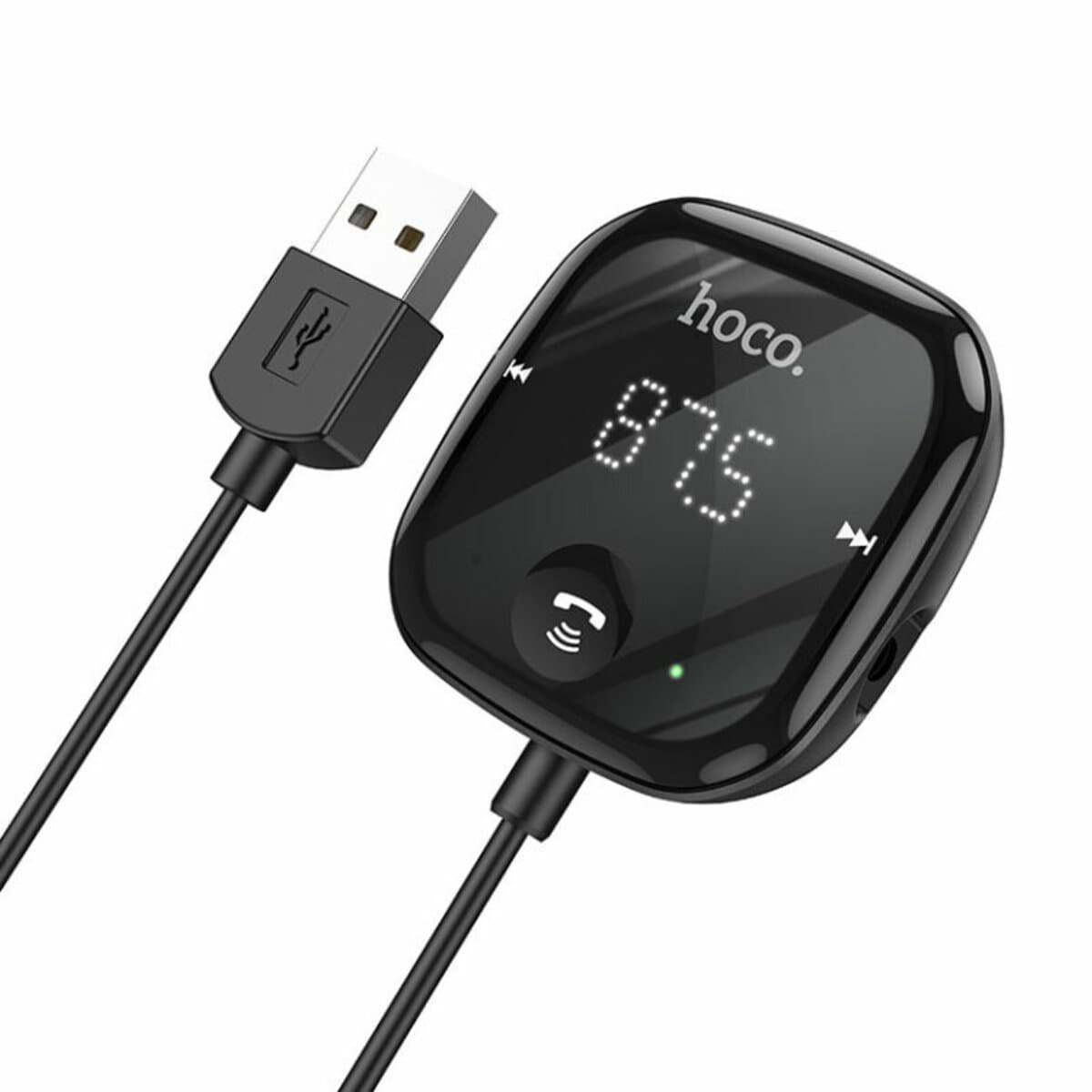 Автомобильный FM-трансмиттер ресивер HOCO E65 Unity car BT5.0 FM transmitter Black