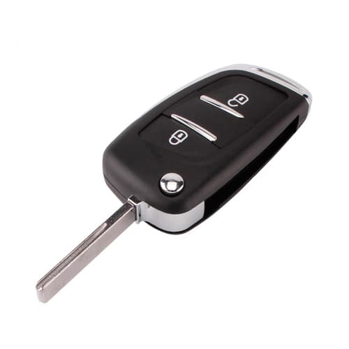 Выкидной ключ корпус под чип 2 кнопки DKT0269 для Citroen ниша CE0536 HU83 Black (510103)