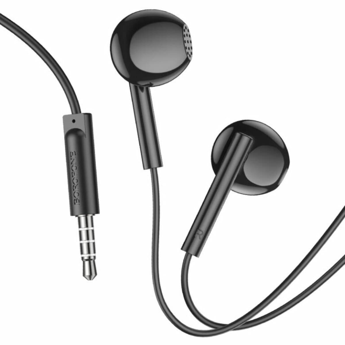 Дротові навушники BOROFONE BM76 Ocean universal earphones with microphone 3.5мм 1.2м Black (BM76B)