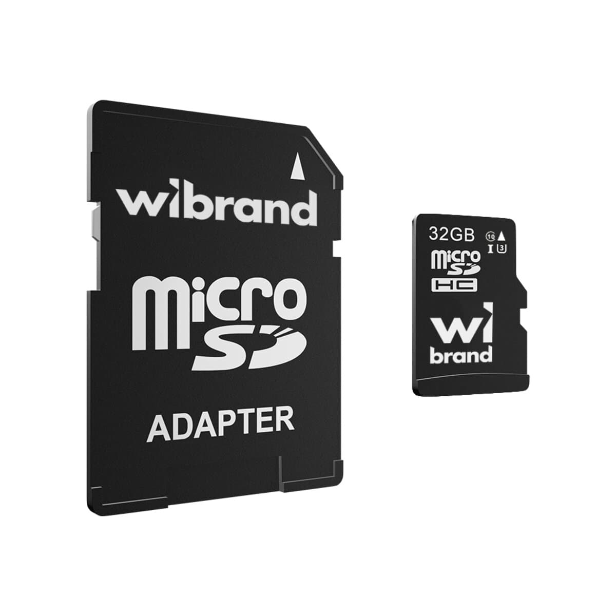 Карта памяти Wibrand microSDHC UHS-1 U3 32Gb class 10 adapter SD (WICDHU3/32GB-A)