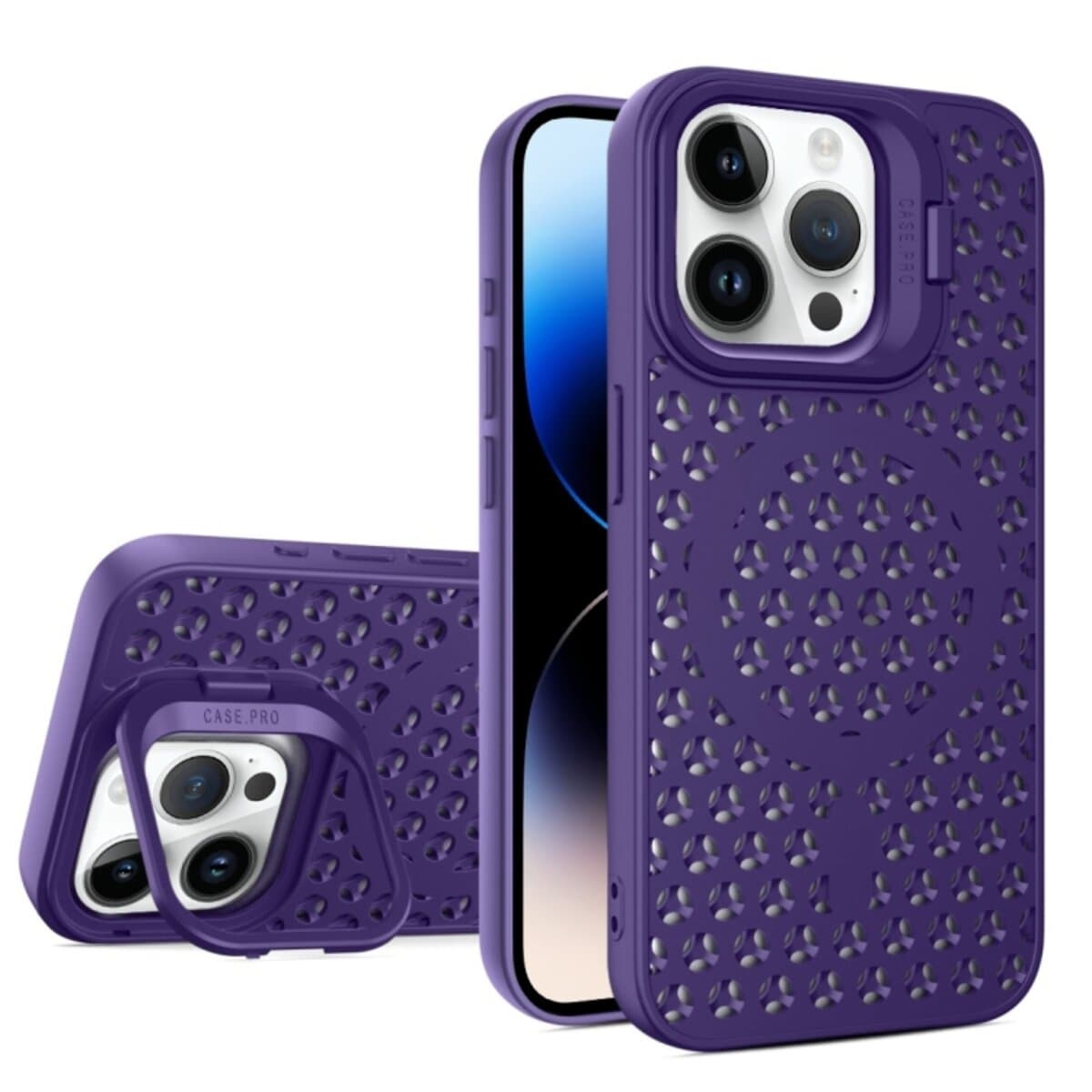Защитный чехол-накладка Cosmic Grater Stand для Apple iPhone 14 Pro Max Purple (GRASTiP14PMPurple)