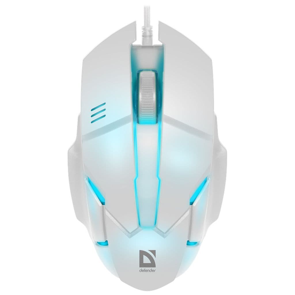 Ігрова провідна мишка Defender Host MB-982 3 кН 1000 dpi RGB підсвічування 7 кольорів White (52983)
