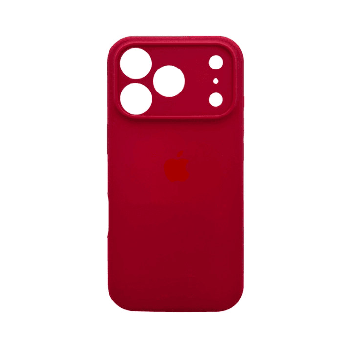 Защитный чехол-накладка Silicone Full Case AA Camera Protect для Apple iPhone 17 Pro Max Rose Red (FullAAi17PM-21)