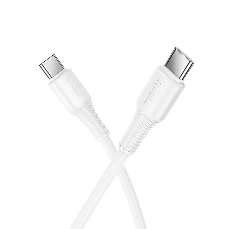Кабель HOCO X120 Beneficio 60W charging data cable Type-C to Type-C 1m 3A White