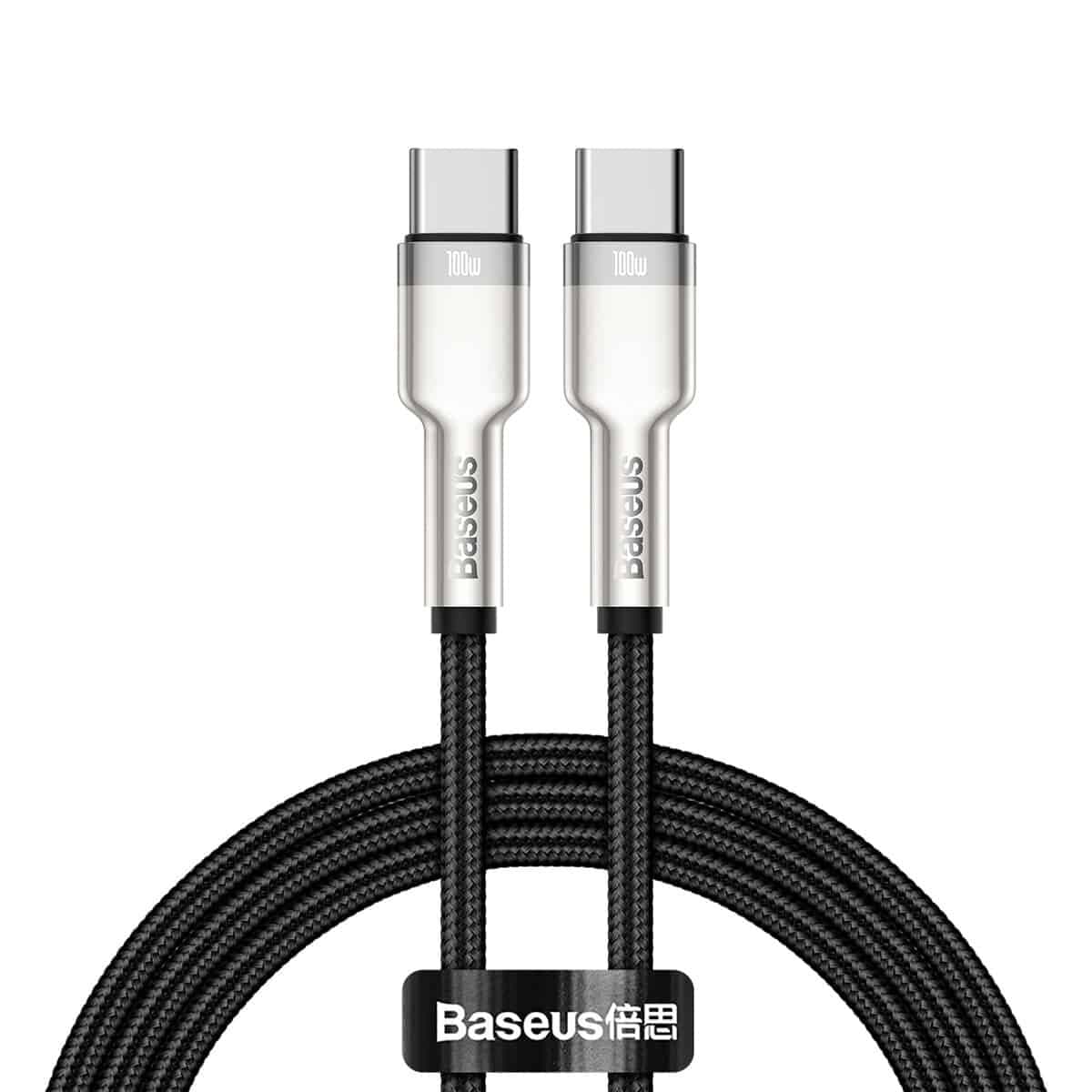 Кабель Baseus Cafule Series Metal Data Cable Type-C to Type-C 100W 2m Black (CATJK-D01)