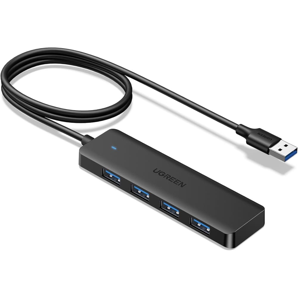 USB-хаб Ugreen CM219 USB 3.0 to 4хUSB 3.0 Hub Space Gray (25946)