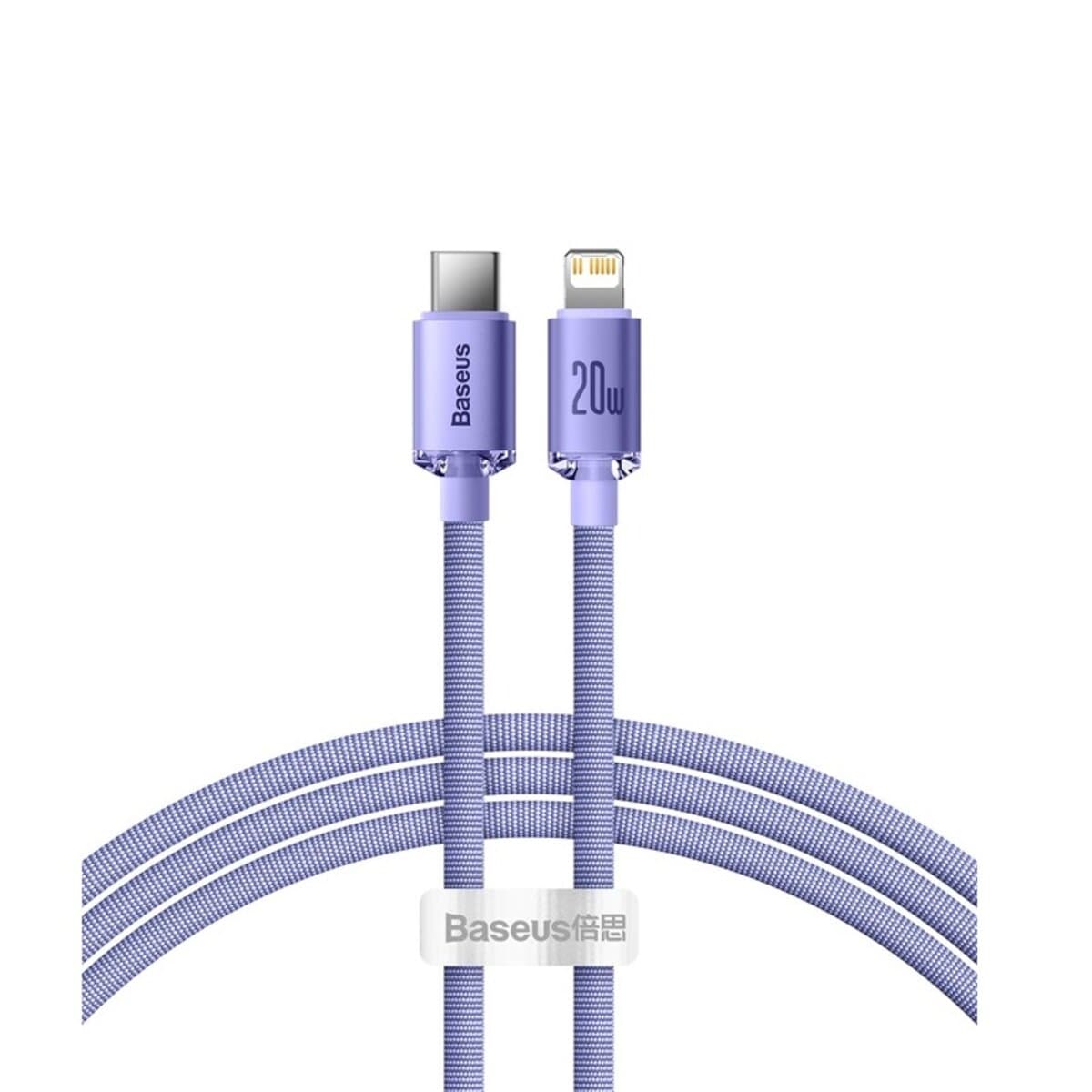 Кабель Baseus Crystal Shine Series Fast Charging Data Cable Type-C to Lightning 20W 2m Purple (CAJY000305)