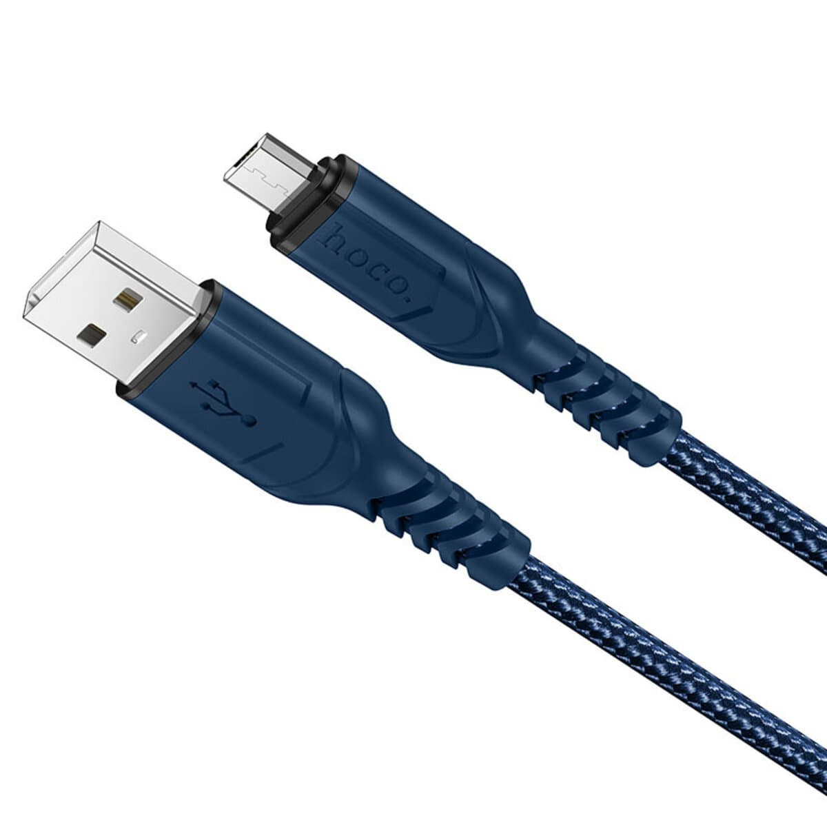 Кабель HOCO X59 USB to Micro-USB 2.4A 1m nylon TPE connectors Blue