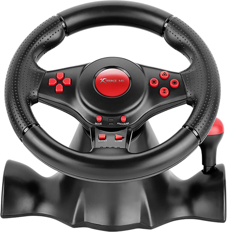 Игровой руль с педалями XTRIKE ME GP-903 16 кнопок USB PC PS4 XBOX Android Black