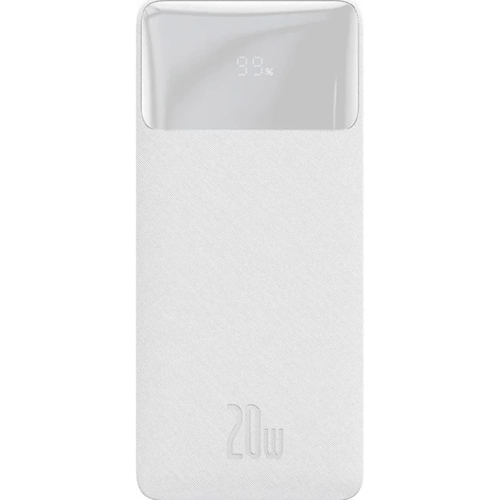Powerbank павербанк УМБ Baseus Bipow 30000mAh 20W MicroUSB 2xUSB 1xType-C In/Out PD QC 3.0 White (PPBD050402)