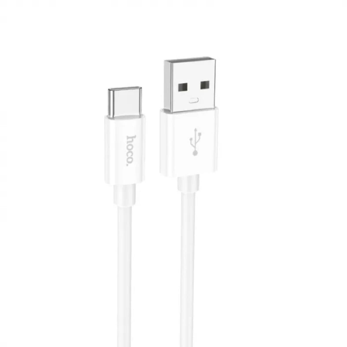 Кабель HOCO X87 Magic silicone charging data cable USB to Type-C 1m 3A White