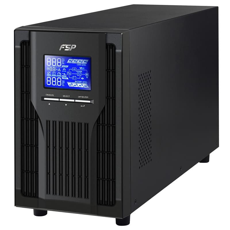 Джерело безперебійного живлення FSP Champ CH-1101TS 1kVA Tower Schuko 1000VA/900W Online 3xSchuko CE Black (PPF8001309)