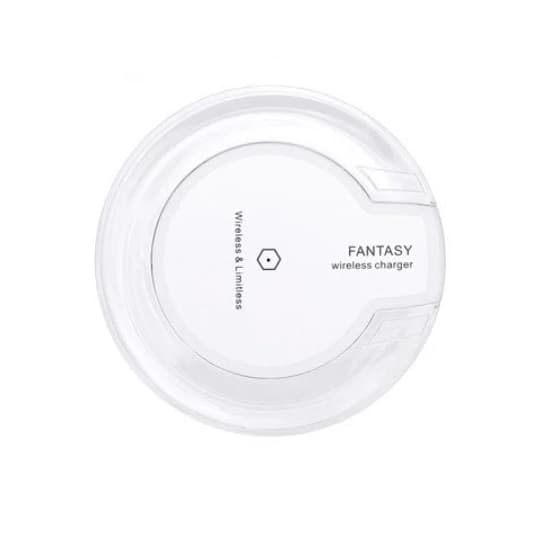 Бездротова зарядка Qi передавач прозорий LED Fantasy 5В 0.5А White (358953)