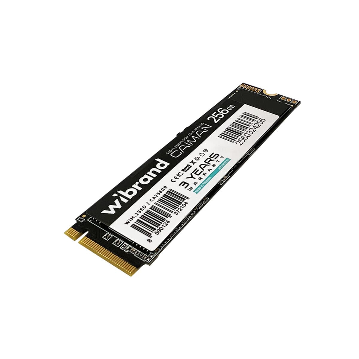 Твердотільний накопичувач SSD M.2 Wibrand Caiman 256GB NVMe 2280 PCIe 3.0 3D NAND (WIM.2SSD/CA256GB)