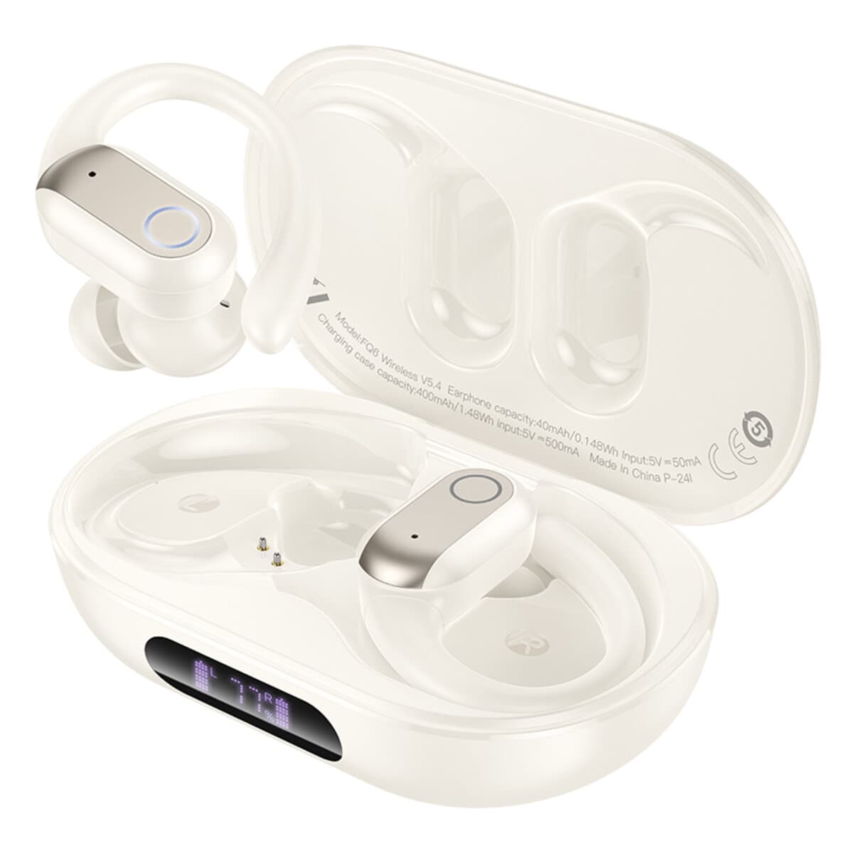 Бездротові навушники BOROFONE FQ6 Dream sound true wireless BT5.4 headset 400mAh Milky White
