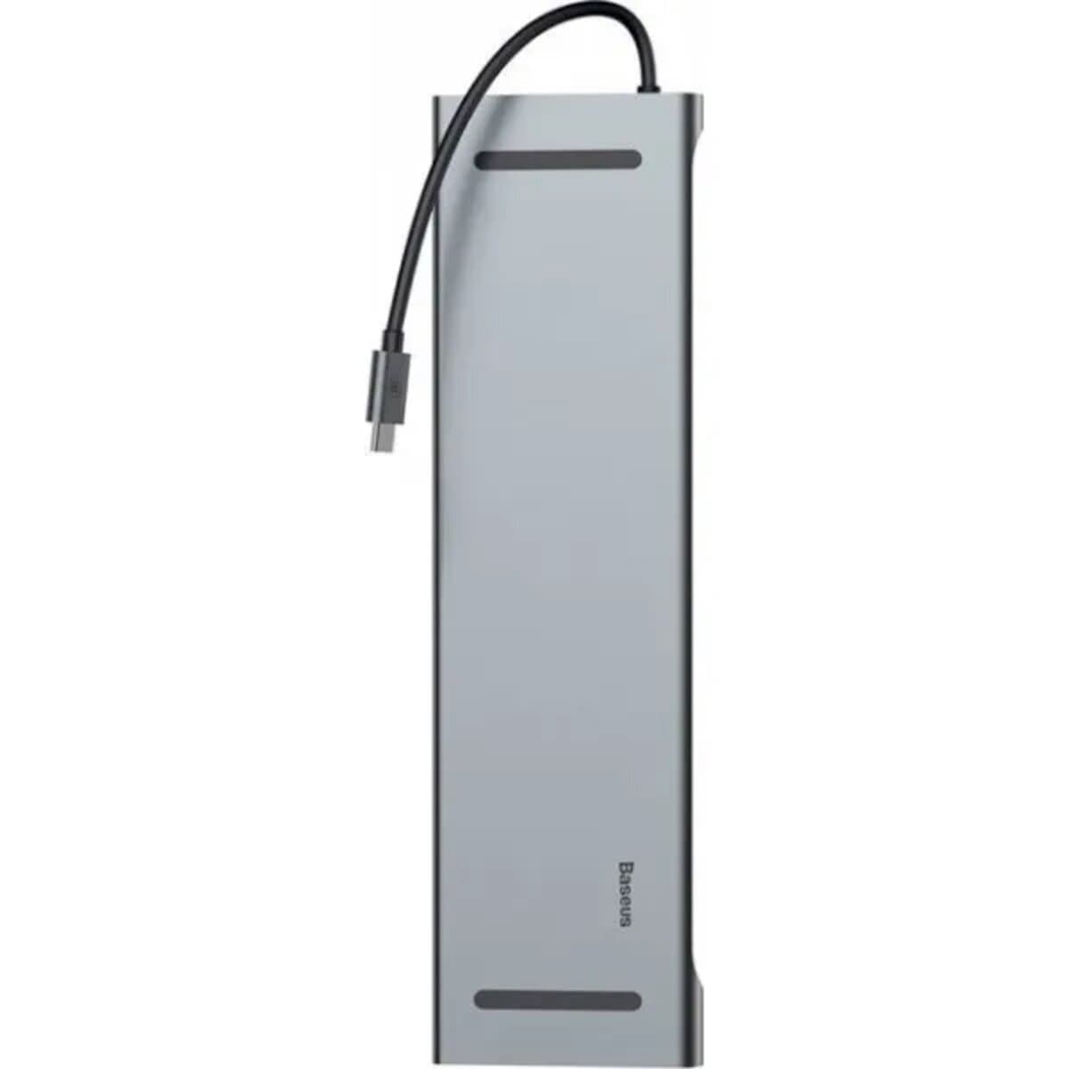 USB-хаб Baseus Enjoyment Series Type-C Notebook HUB Adapter PD HDMI VGA RJ45 SD USBx3 Adapter Gray (CATSX-F0G)